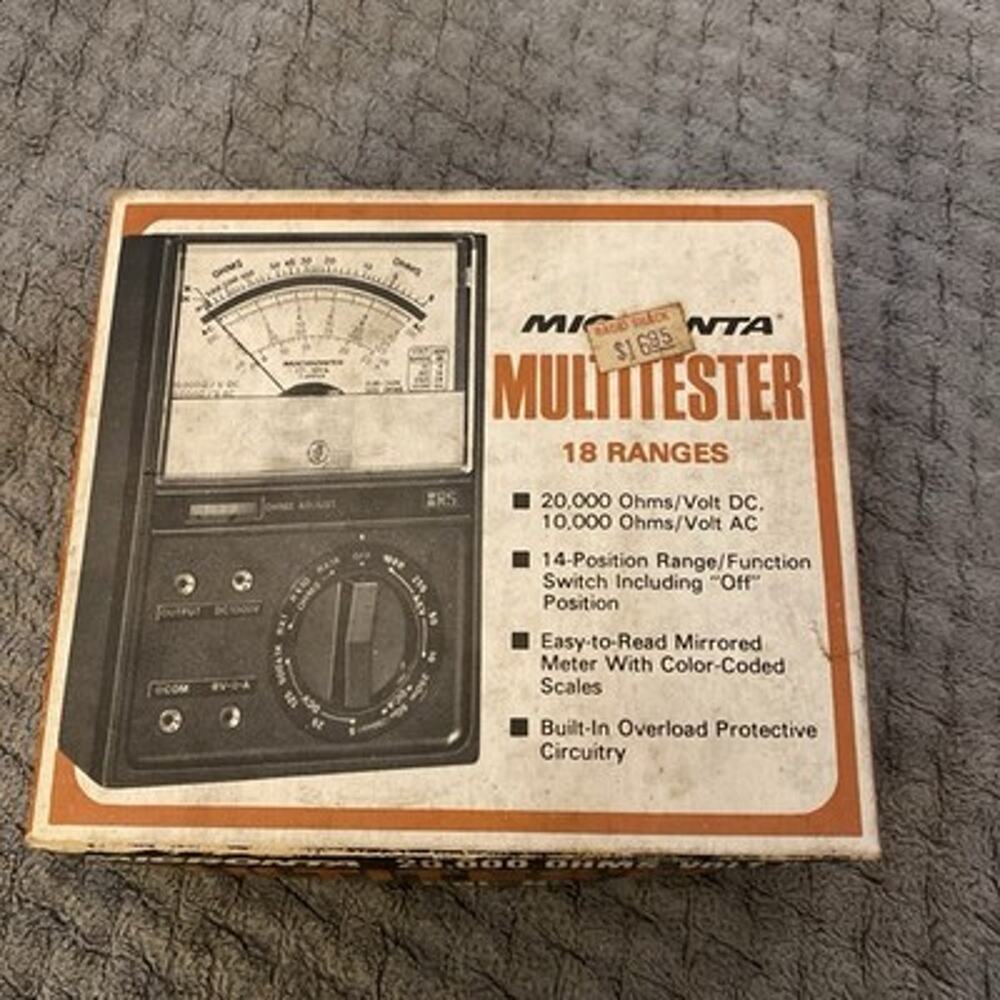 New Vintage Micronta 18-Range Multitester 22-201A NOS